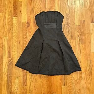 BCBGMaxAzria Black Strapless Floral Dress - Size 0